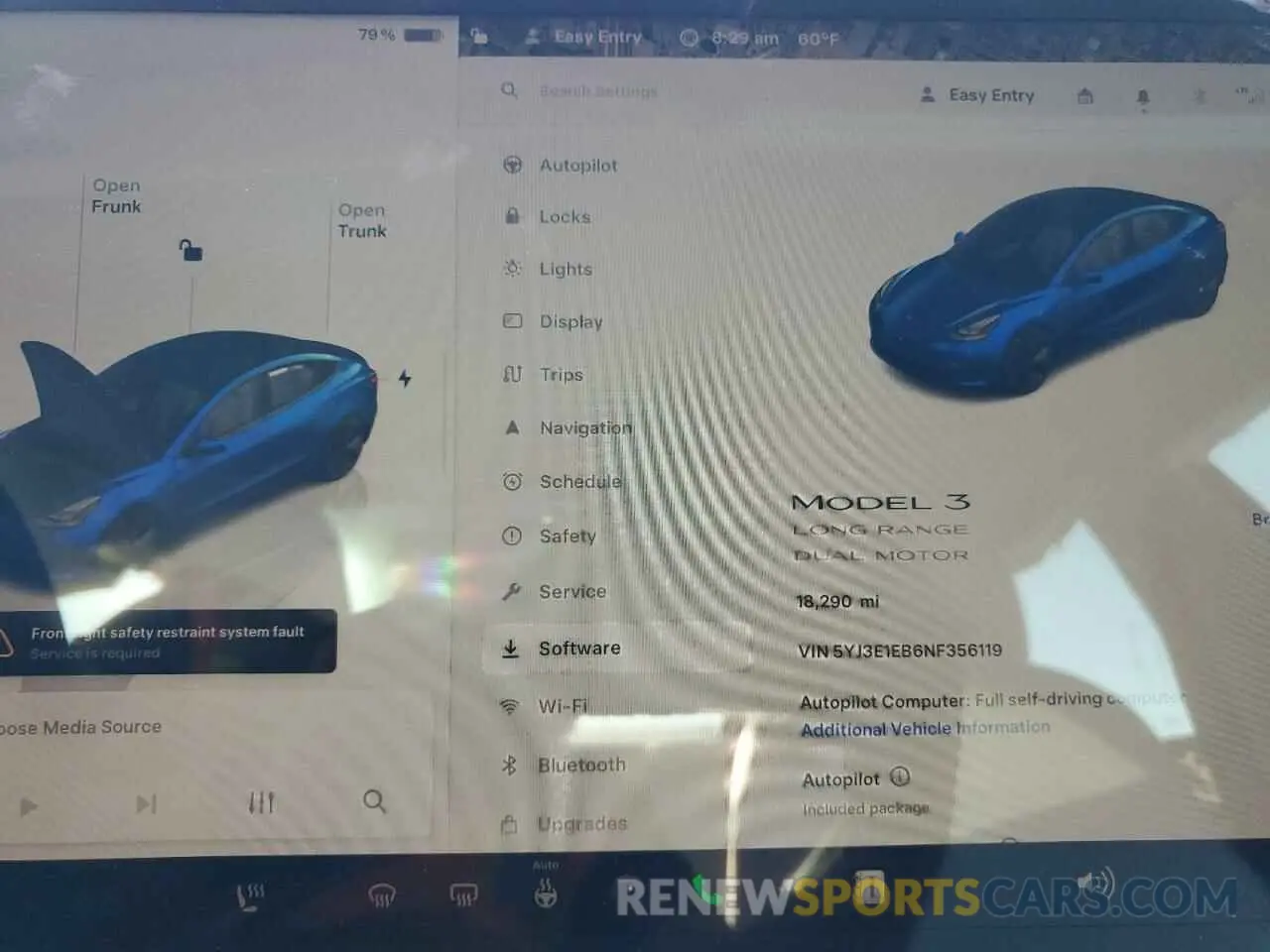 9 Photograph of a damaged car 5YJ3E1EB6NF356119 TESLA MODEL 3 2022