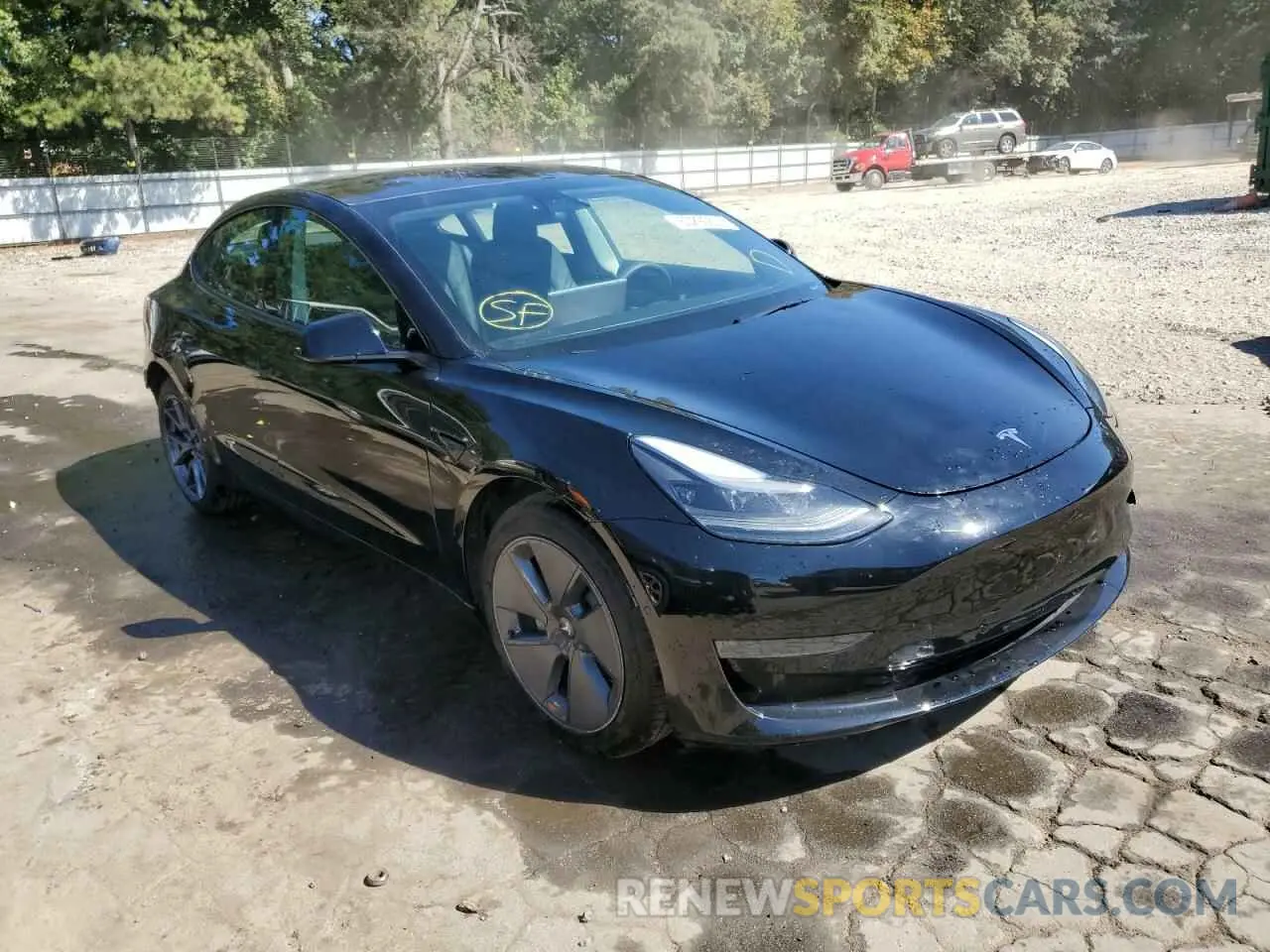 1 Photograph of a damaged car 5YJ3E1EB7NF126024 TESLA MODEL 3 2022