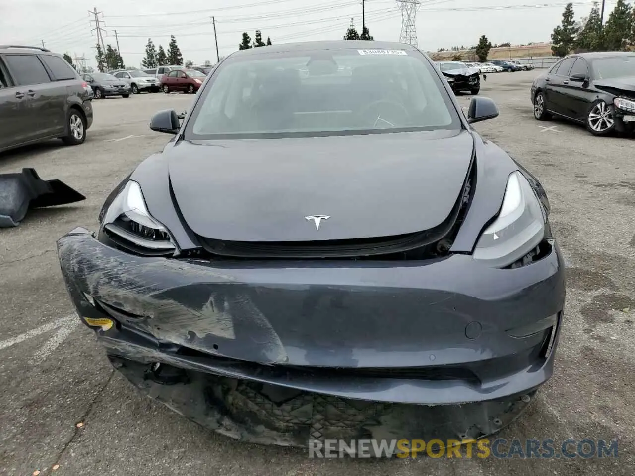 5 Фотография поврежденного автомобиля 5YJ3E1EB7NF131613 TESLA MODEL 3 2022