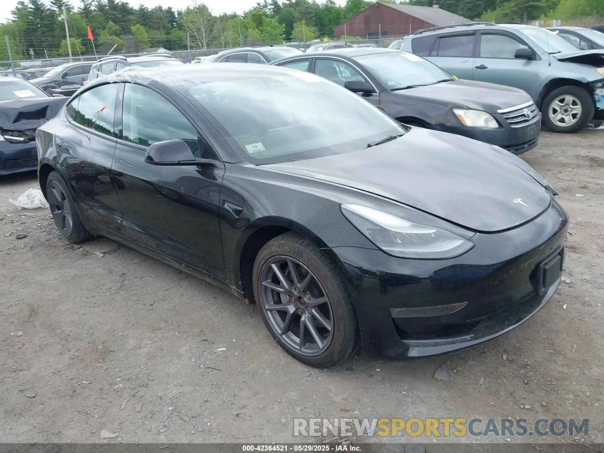 1 Photograph of a damaged car 5YJ3E1EB7NF165647 TESLA MODEL 3 2022