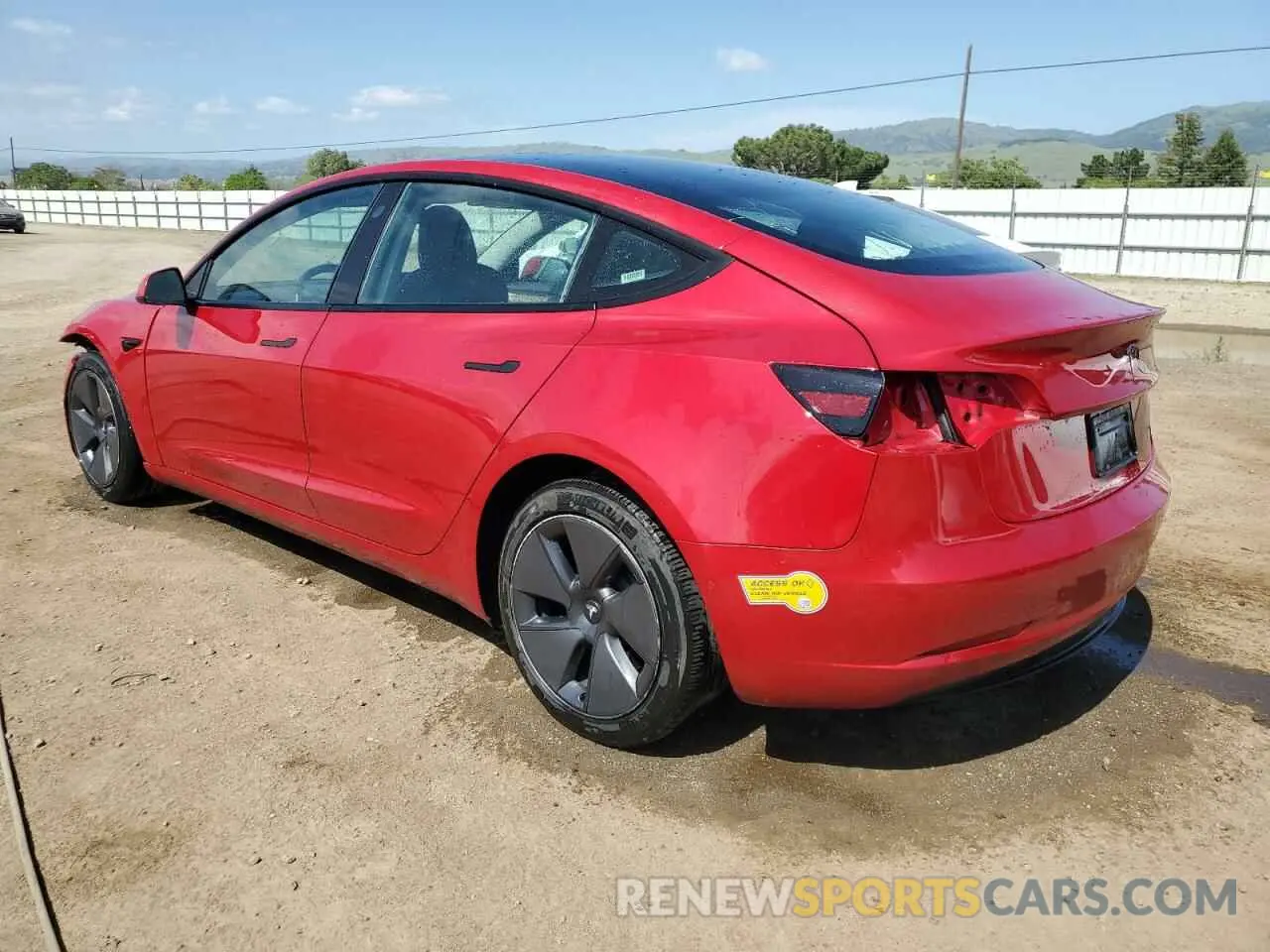 2 Фотография поврежденного автомобиля 5YJ3E1EB7NF176065 TESLA MODEL 3 2022
