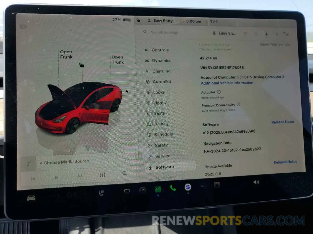 9 Фотография поврежденного автомобиля 5YJ3E1EB7NF176065 TESLA MODEL 3 2022