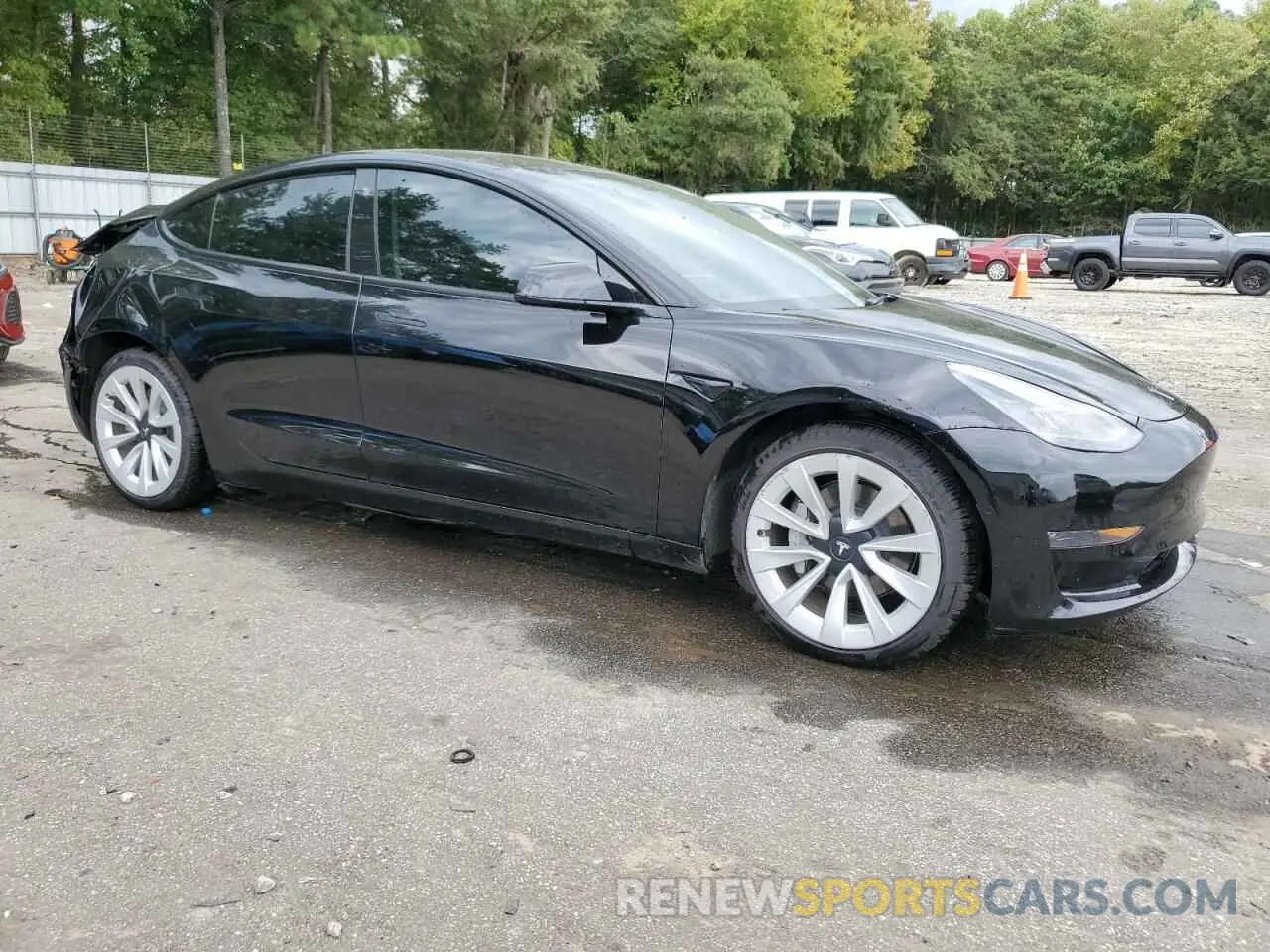 4 Фотография поврежденного автомобиля 5YJ3E1EB7NF179919 TESLA MODEL 3 2022