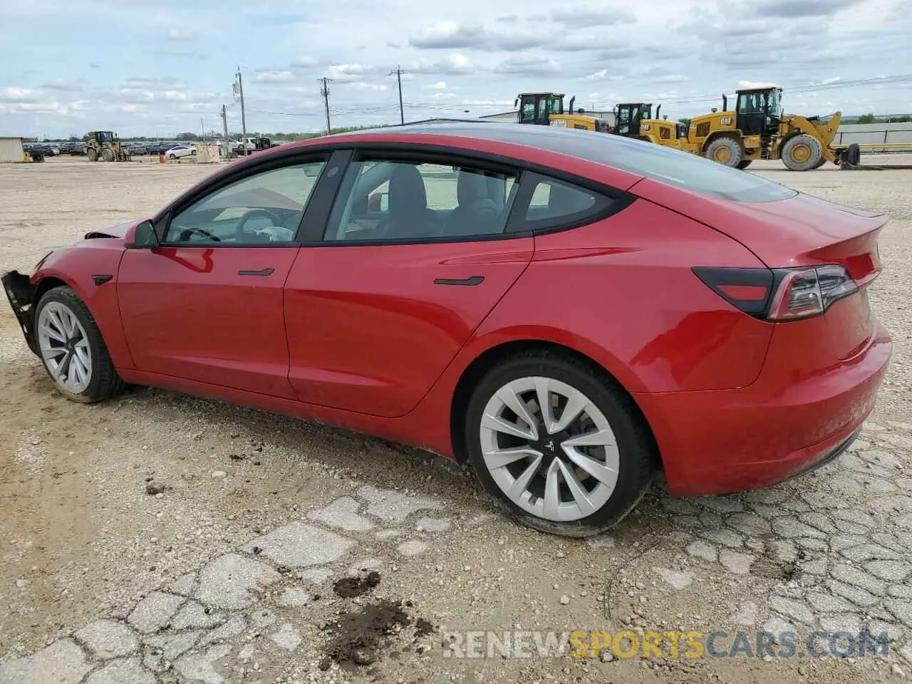 2 Photograph of a damaged car 5YJ3E1EB7NF190449 TESLA MODEL 3 2022