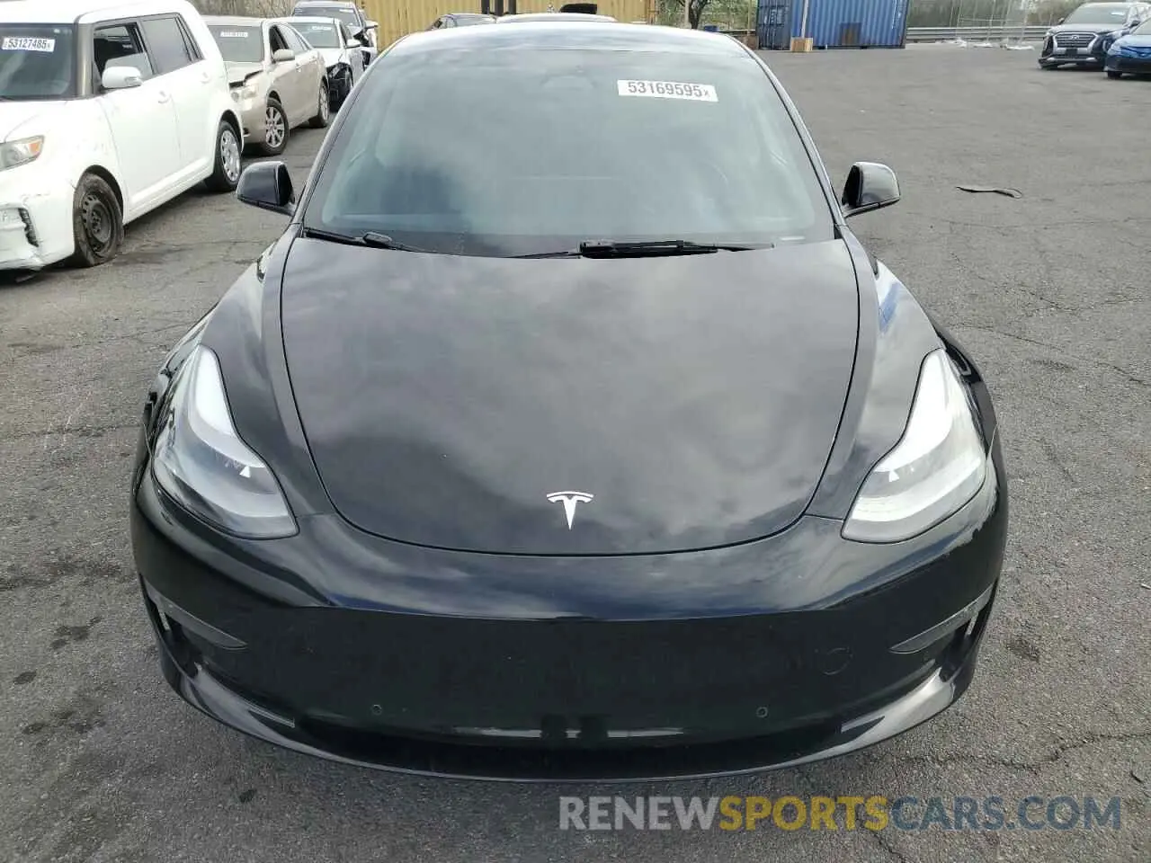 5 Фотография поврежденного автомобиля 5YJ3E1EB7NF195425 TESLA MODEL 3 2022