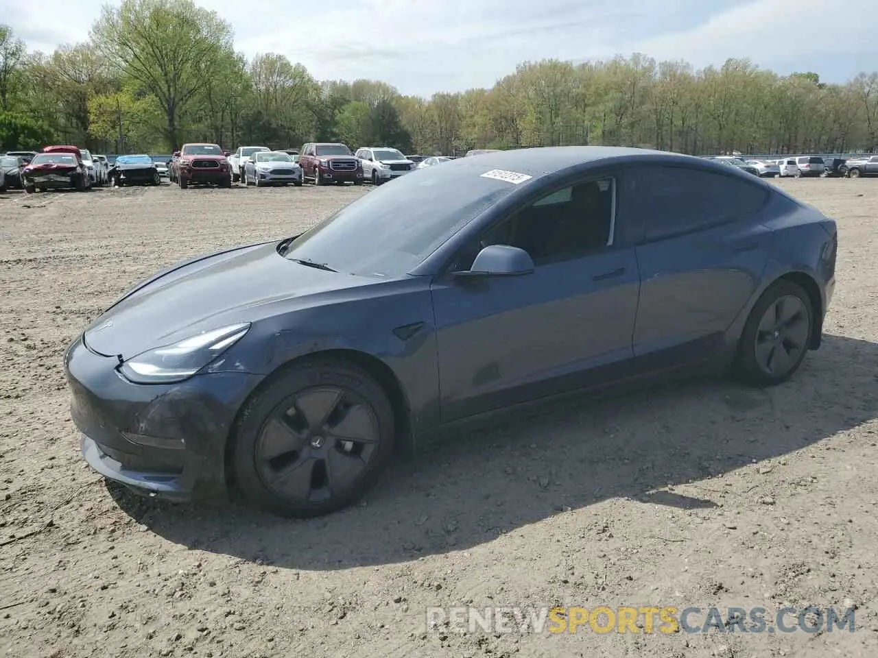 1 Photograph of a damaged car 5YJ3E1EB7NF198115 TESLA MODEL 3 2022