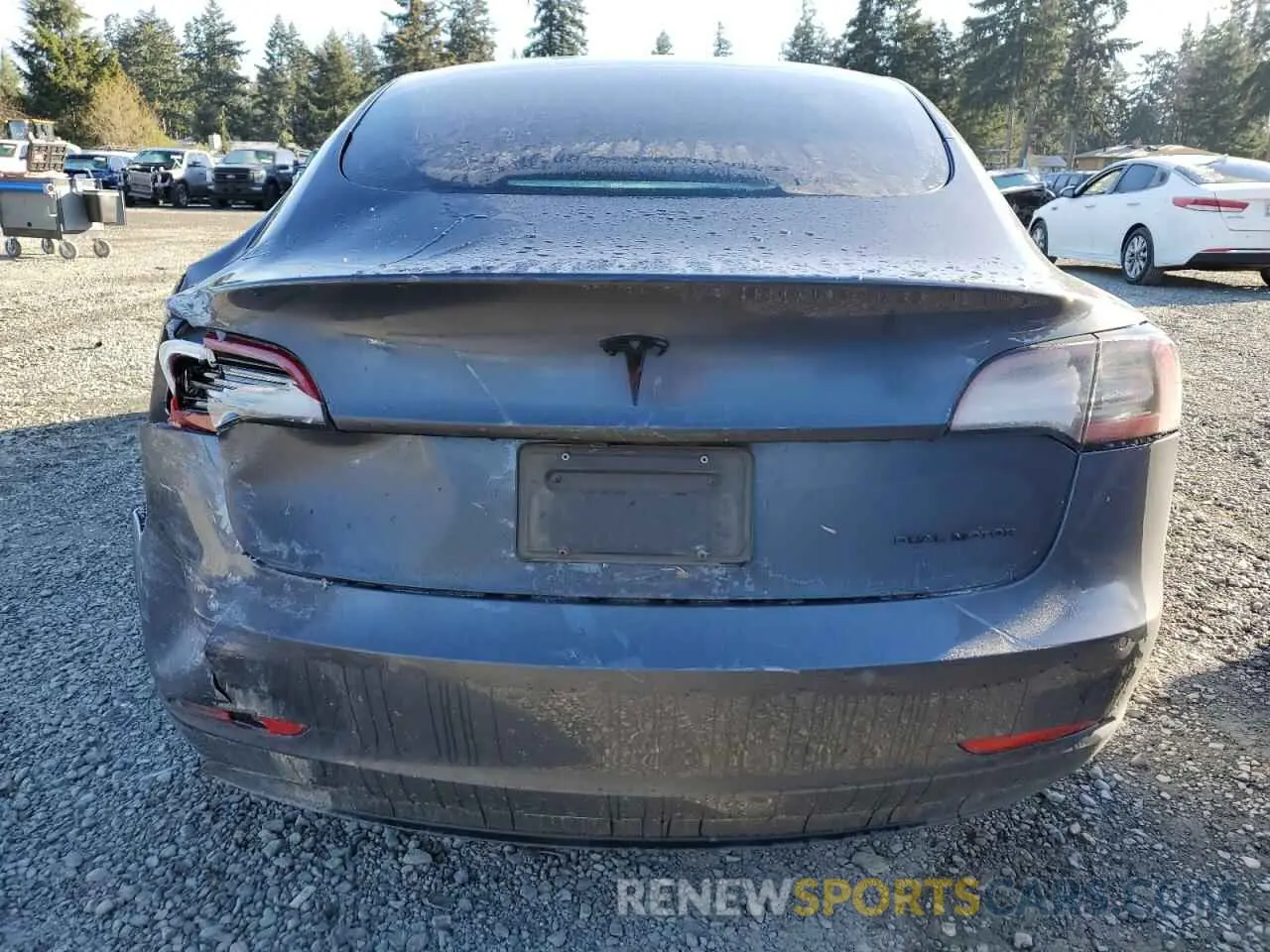 6 Photograph of a damaged car 5YJ3E1EB7NF204351 TESLA MODEL 3 2022