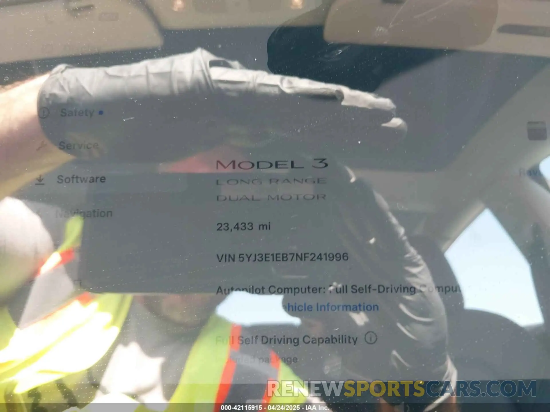 7 Фотография поврежденного автомобиля 5YJ3E1EB7NF241996 TESLA MODEL 3 2022