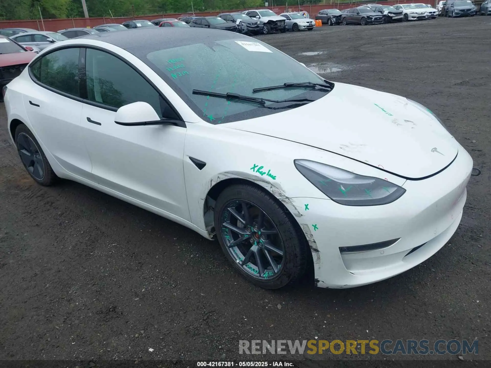 1 Photograph of a damaged car 5YJ3E1EB7NF257440 TESLA MODEL 3 2022