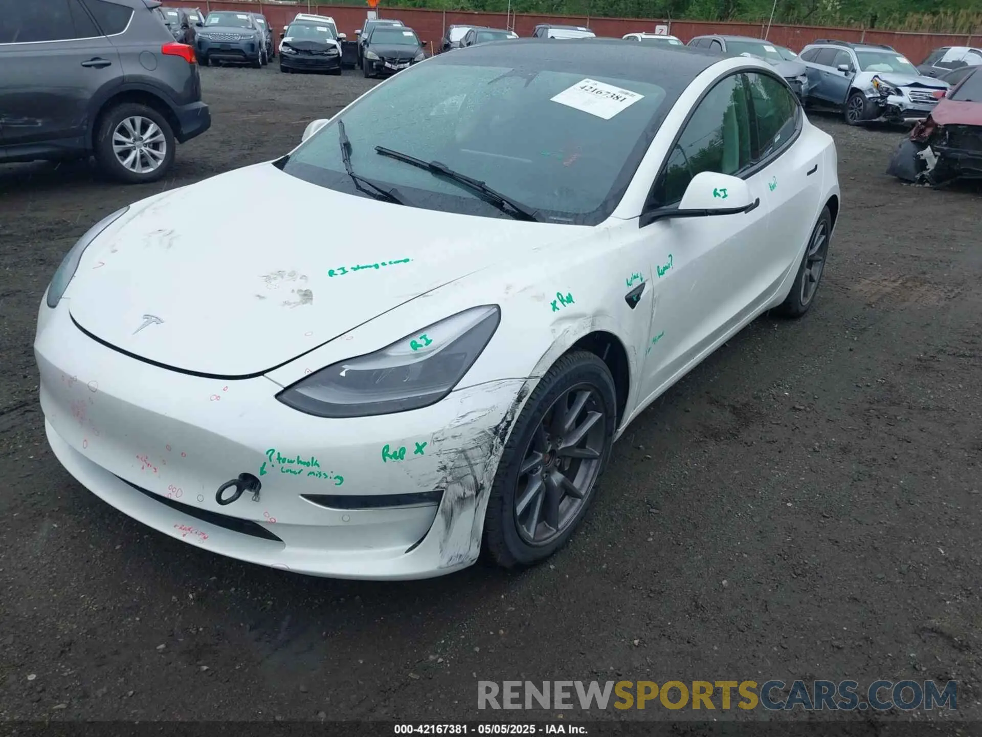 6 Photograph of a damaged car 5YJ3E1EB7NF257440 TESLA MODEL 3 2022