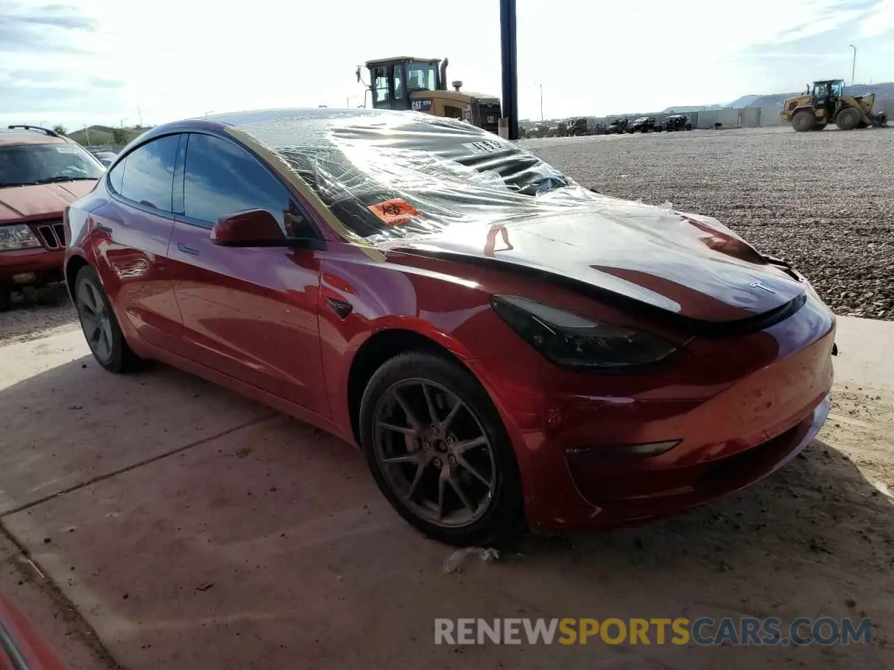 4 Photograph of a damaged car 5YJ3E1EB7NF265487 TESLA MODEL 3 2022