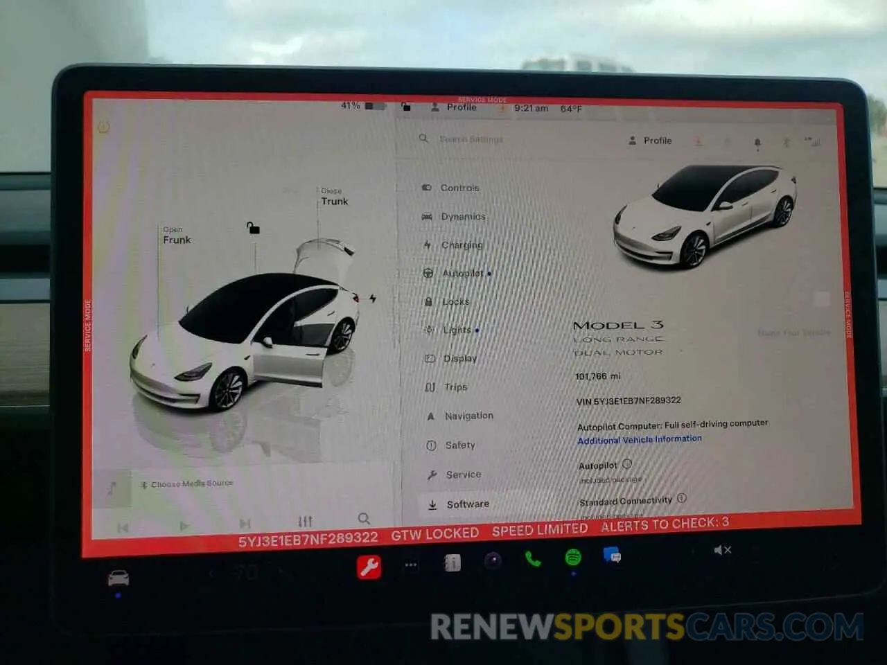 9 Фотография поврежденного автомобиля 5YJ3E1EB7NF289322 TESLA MODEL 3 2022
