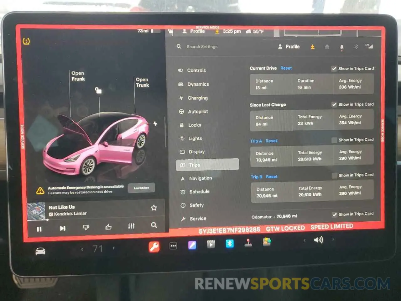 9 Photograph of a damaged car 5YJ3E1EB7NF296285 TESLA MODEL 3 2022