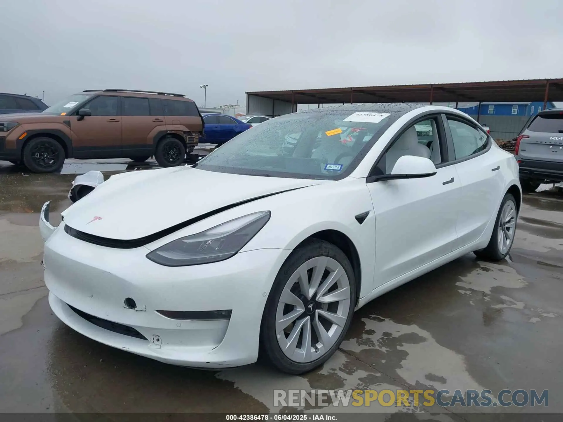2 Фотография поврежденного автомобиля 5YJ3E1EB7NF355688 TESLA MODEL 3 2022