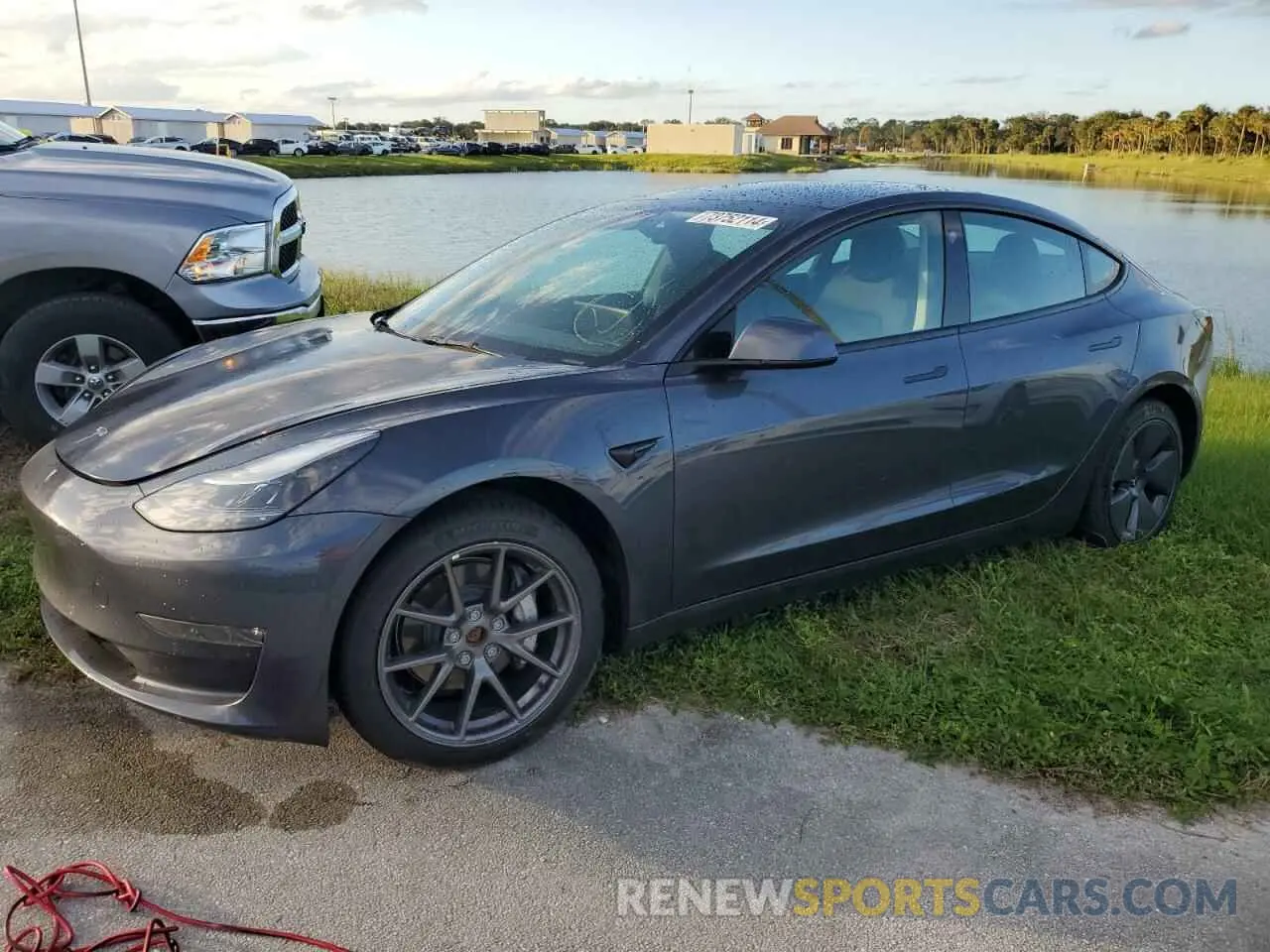 1 Photograph of a damaged car 5YJ3E1EB8NF104288 TESLA MODEL 3 2022