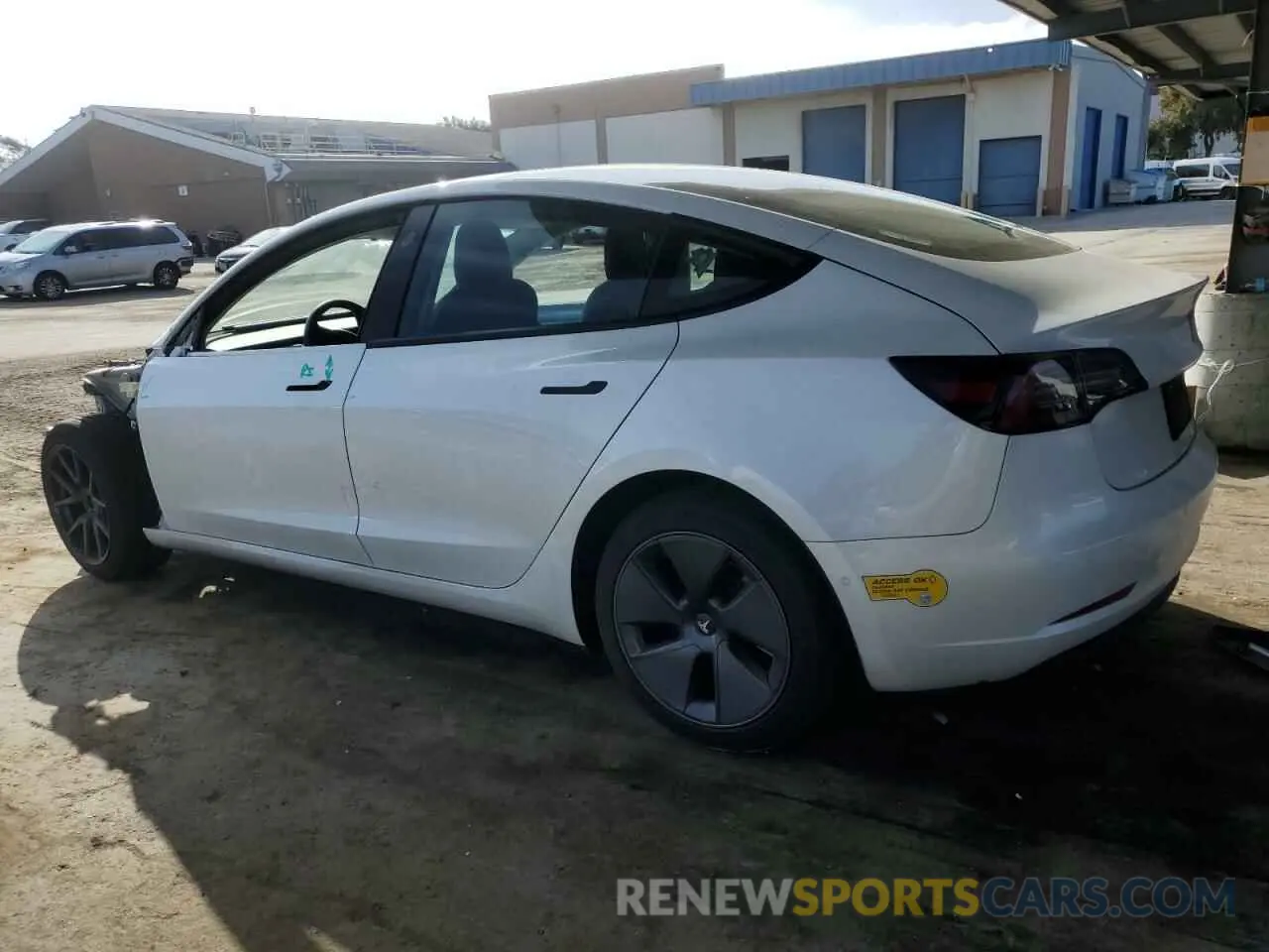 2 Photograph of a damaged car 5YJ3E1EB8NF159369 TESLA MODEL 3 2022