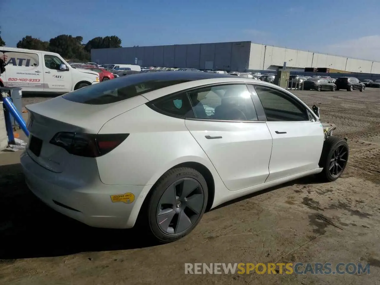 3 Photograph of a damaged car 5YJ3E1EB8NF159369 TESLA MODEL 3 2022
