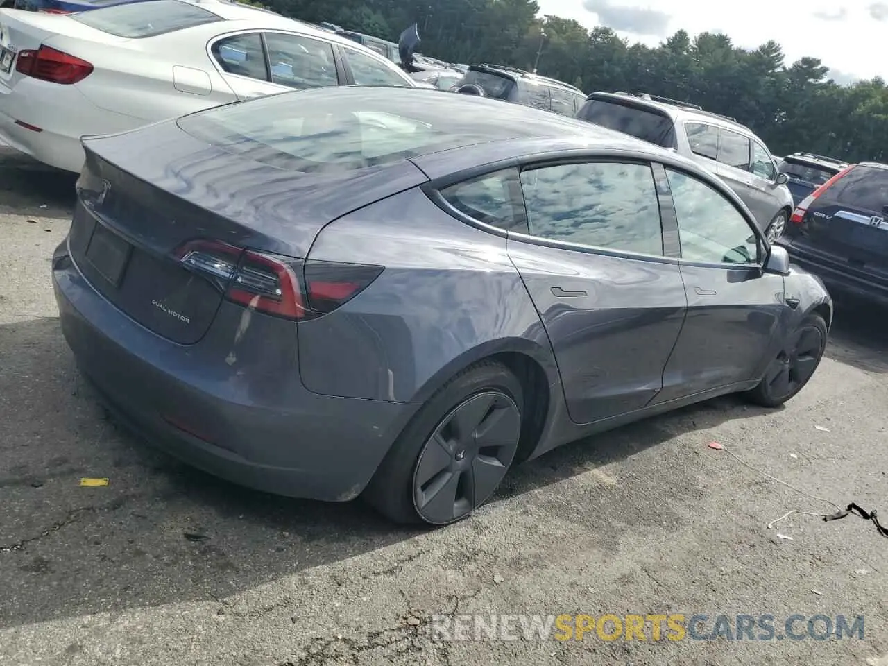 3 Фотография поврежденного автомобиля 5YJ3E1EB8NF182876 TESLA MODEL 3 2022