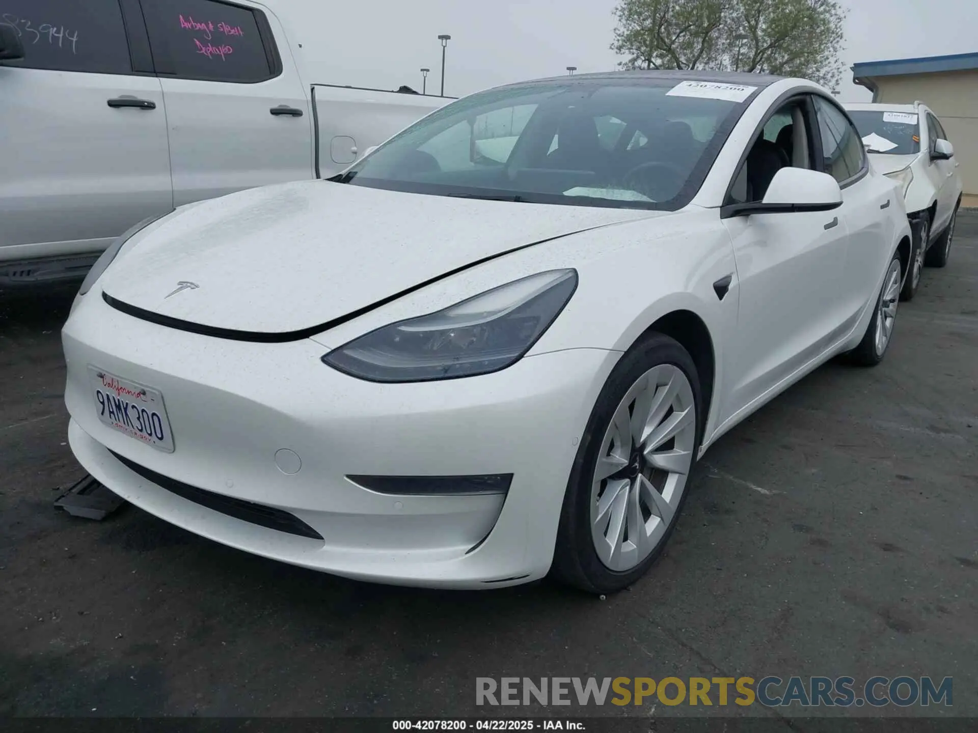 2 Фотография поврежденного автомобиля 5YJ3E1EB8NF195708 TESLA MODEL 3 2022