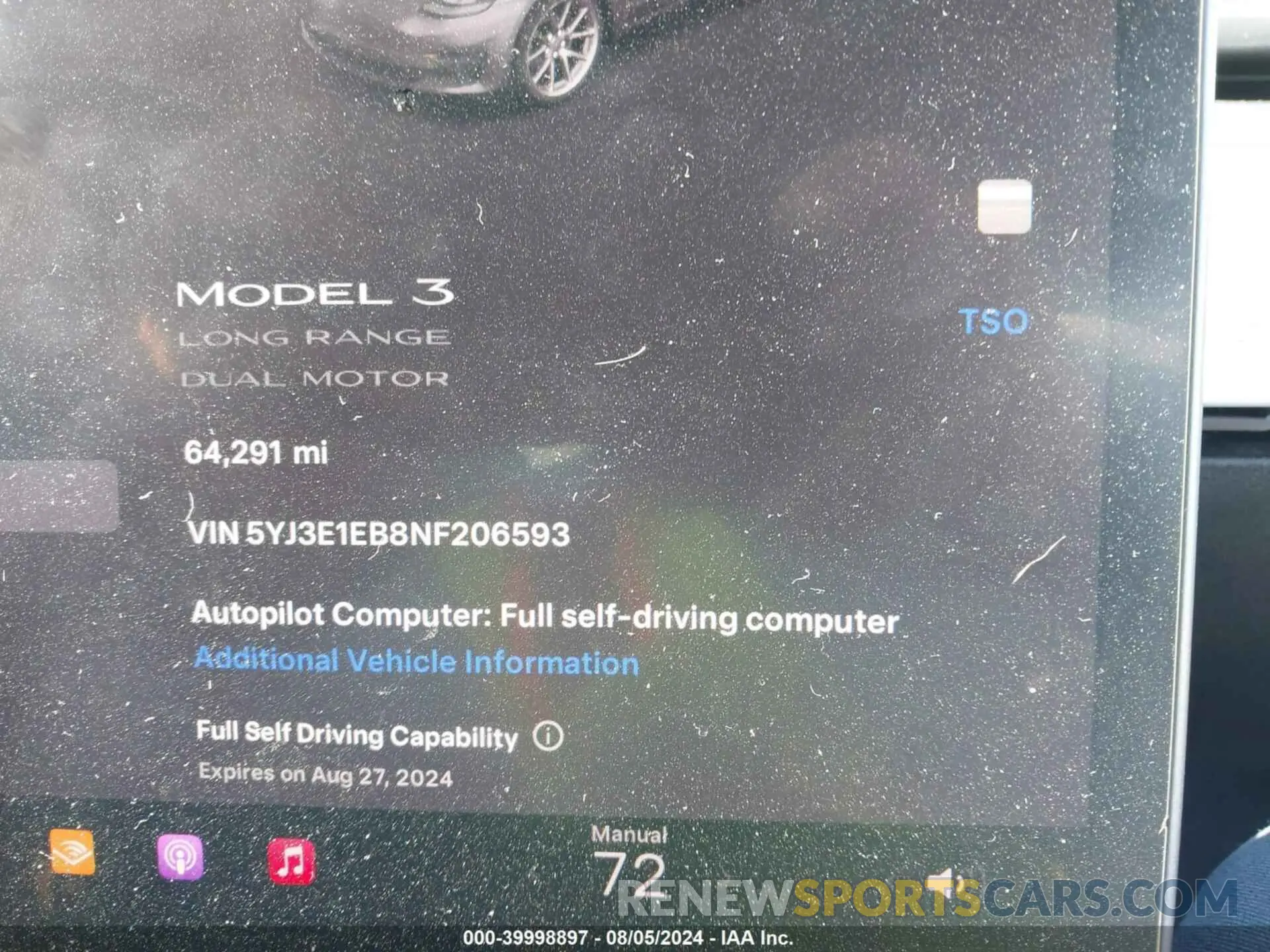 7 Photograph of a damaged car 5YJ3E1EB8NF206593 TESLA MODEL 3 2022