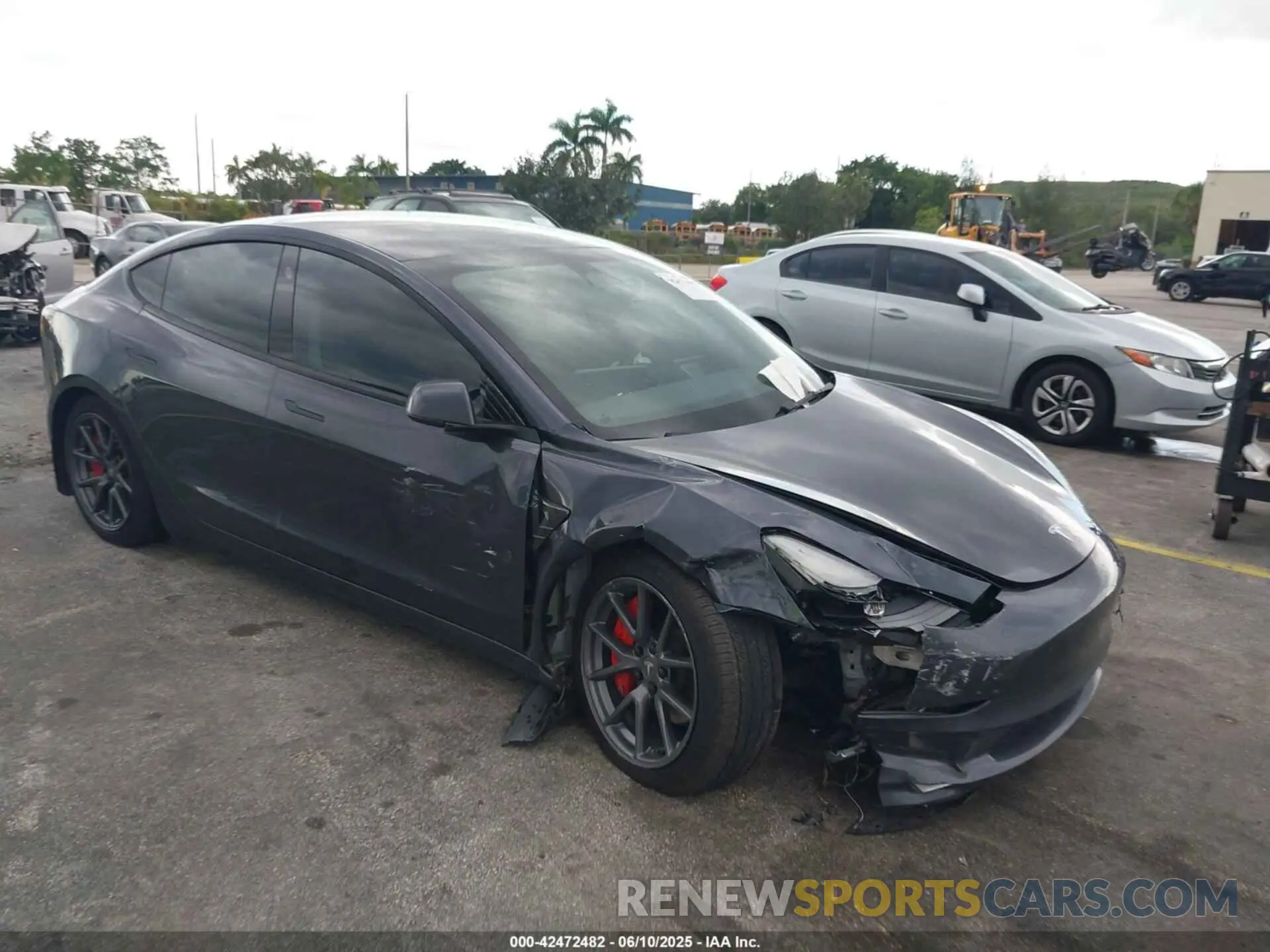 1 Photograph of a damaged car 5YJ3E1EB8NF247242 TESLA MODEL 3 2022