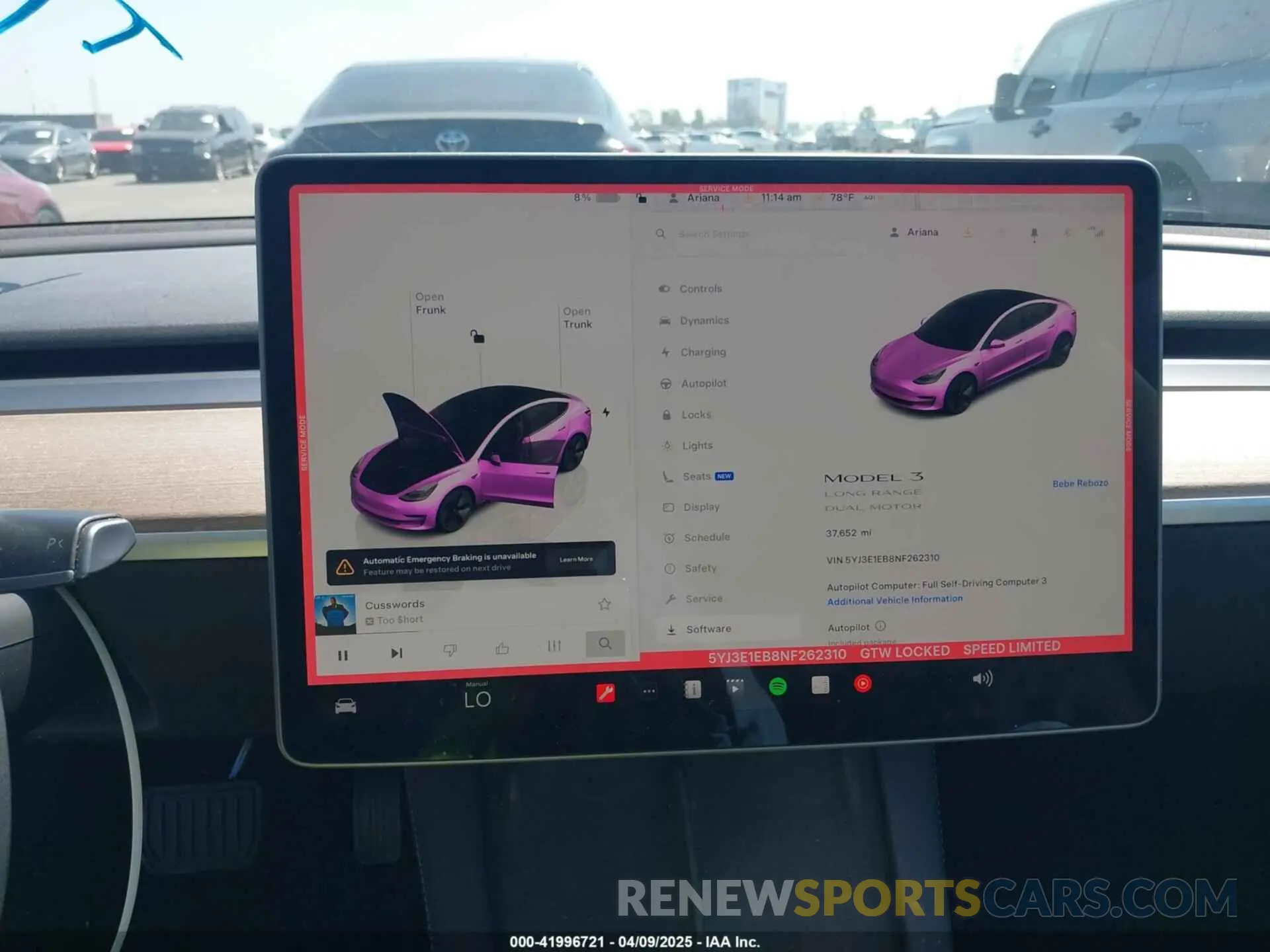 18 Фотография поврежденного автомобиля 5YJ3E1EB8NF262310 TESLA MODEL 3 2022