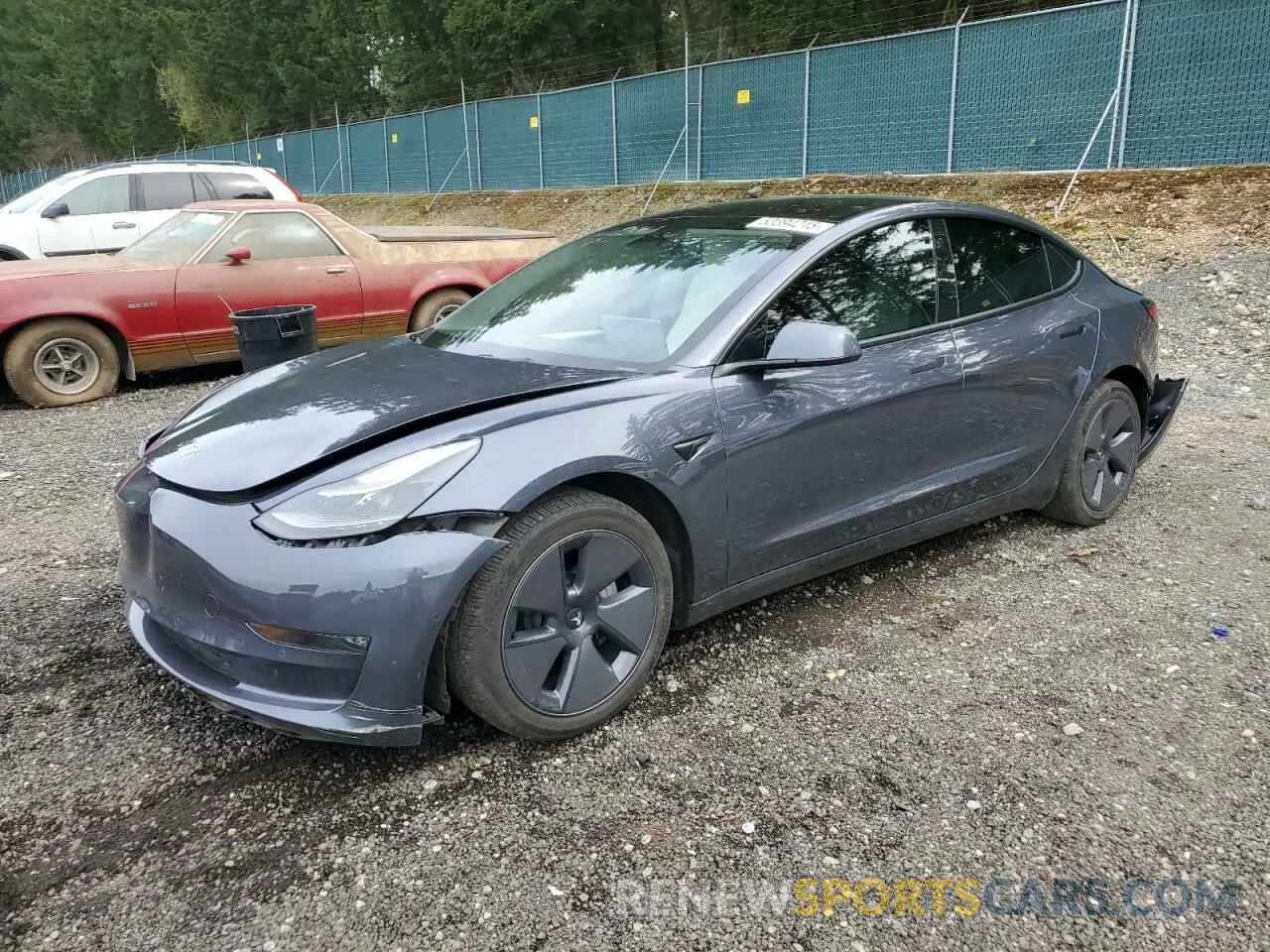1 Photograph of a damaged car 5YJ3E1EB8NF272738 TESLA MODEL 3 2022