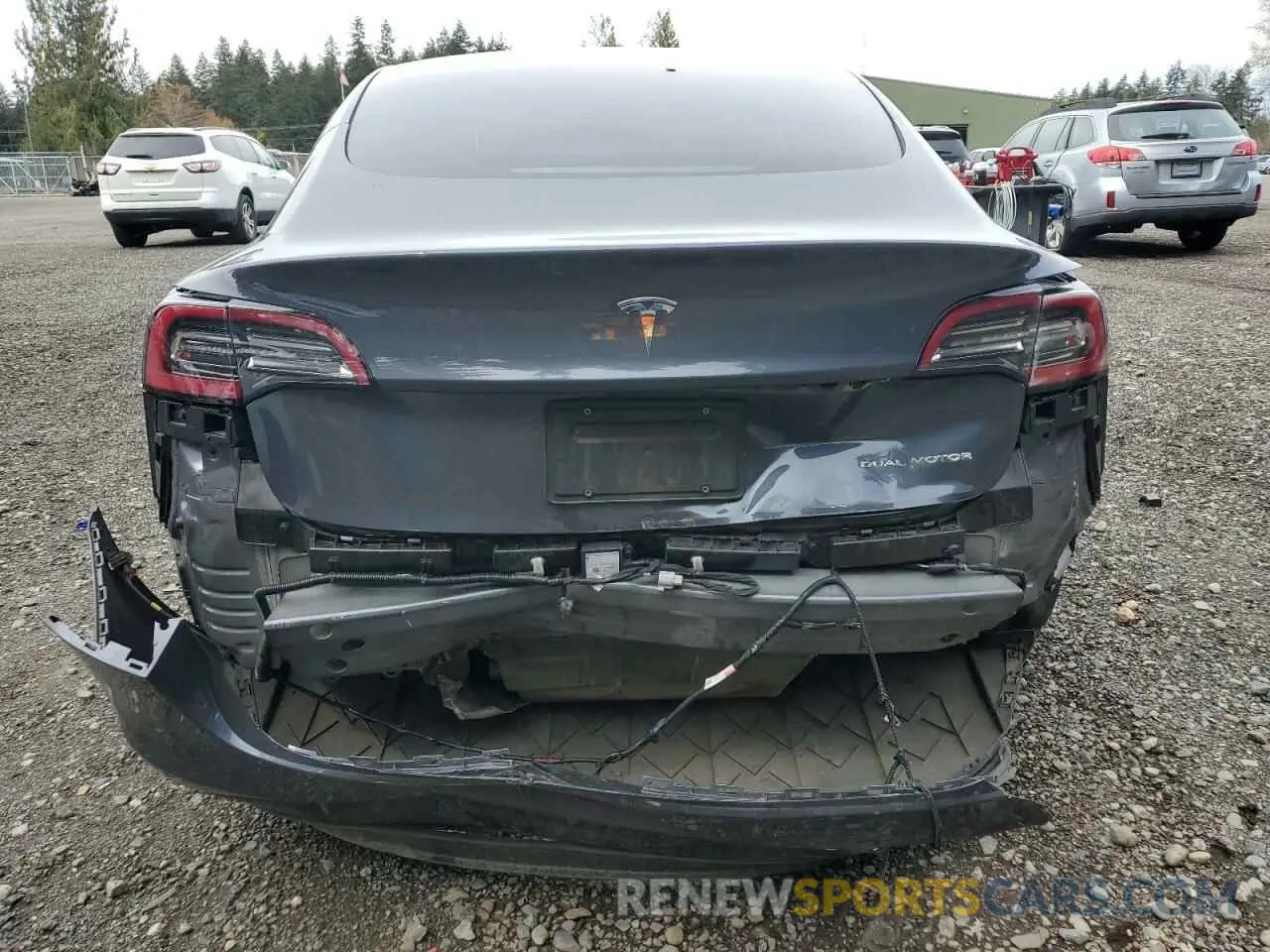 6 Photograph of a damaged car 5YJ3E1EB8NF272738 TESLA MODEL 3 2022
