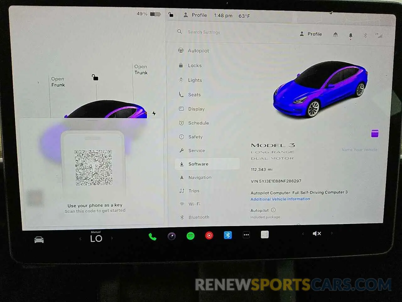 9 Фотография поврежденного автомобиля 5YJ3E1EB8NF286297 TESLA MODEL 3 2022