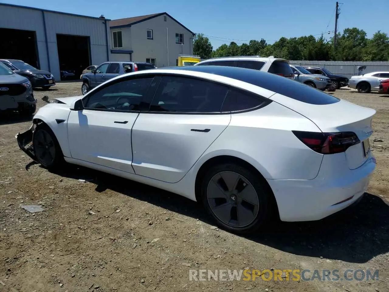 2 Photograph of a damaged car 5YJ3E1EB8NF312655 TESLA MODEL 3 2022