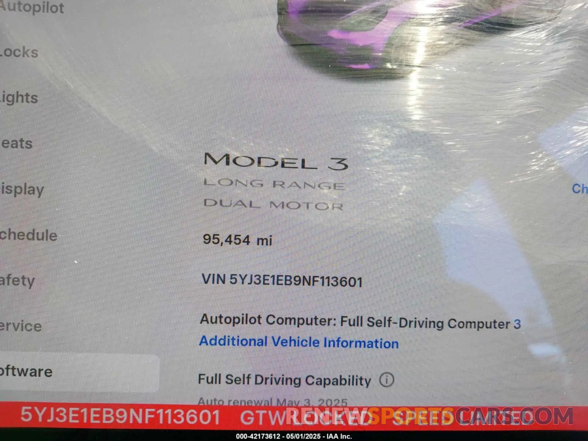 7 Фотография поврежденного автомобиля 5YJ3E1EB9NF113601 TESLA MODEL 3 2022