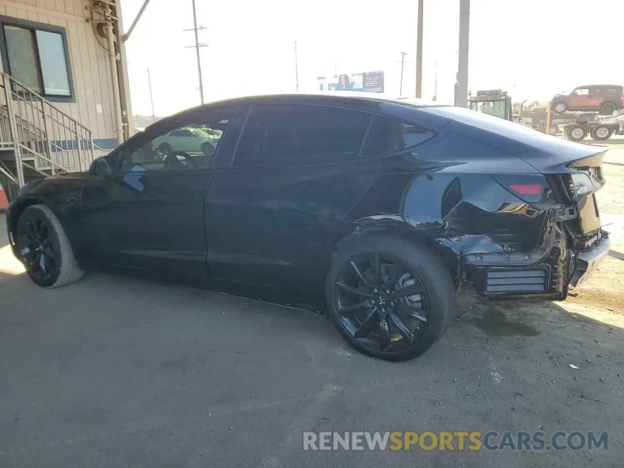 2 Photograph of a damaged car 5YJ3E1EB9NF179422 TESLA MODEL 3 2022