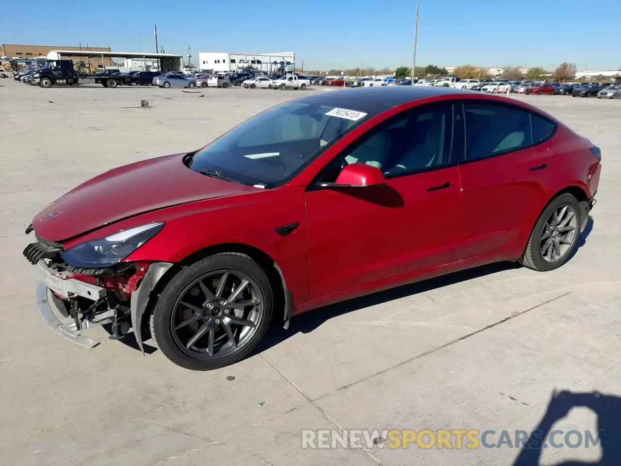 1 Photograph of a damaged car 5YJ3E1EB9NF196401 TESLA MODEL 3 2022