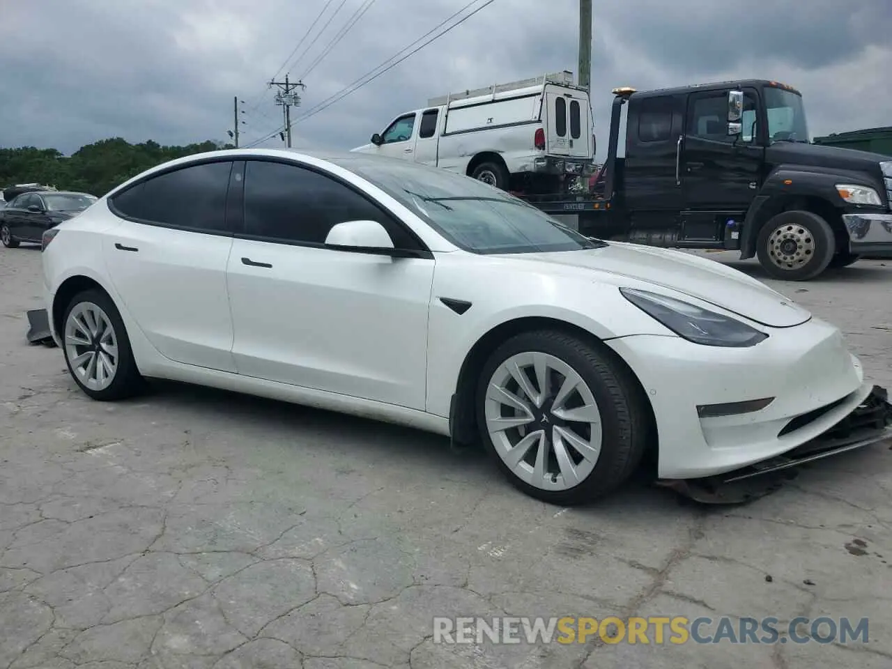 4 Фотография поврежденного автомобиля 5YJ3E1EB9NF203489 TESLA MODEL 3 2022