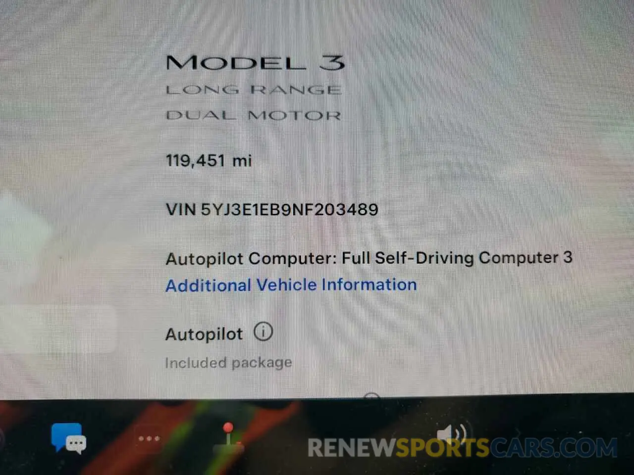 9 Фотография поврежденного автомобиля 5YJ3E1EB9NF203489 TESLA MODEL 3 2022
