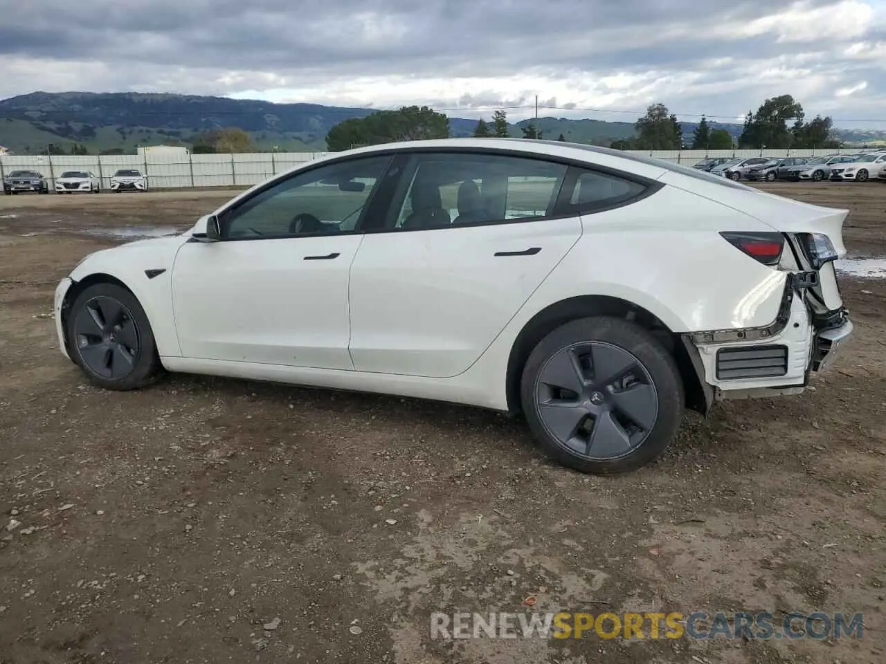 2 Фотография поврежденного автомобиля 5YJ3E1EB9NF207364 TESLA MODEL 3 2022