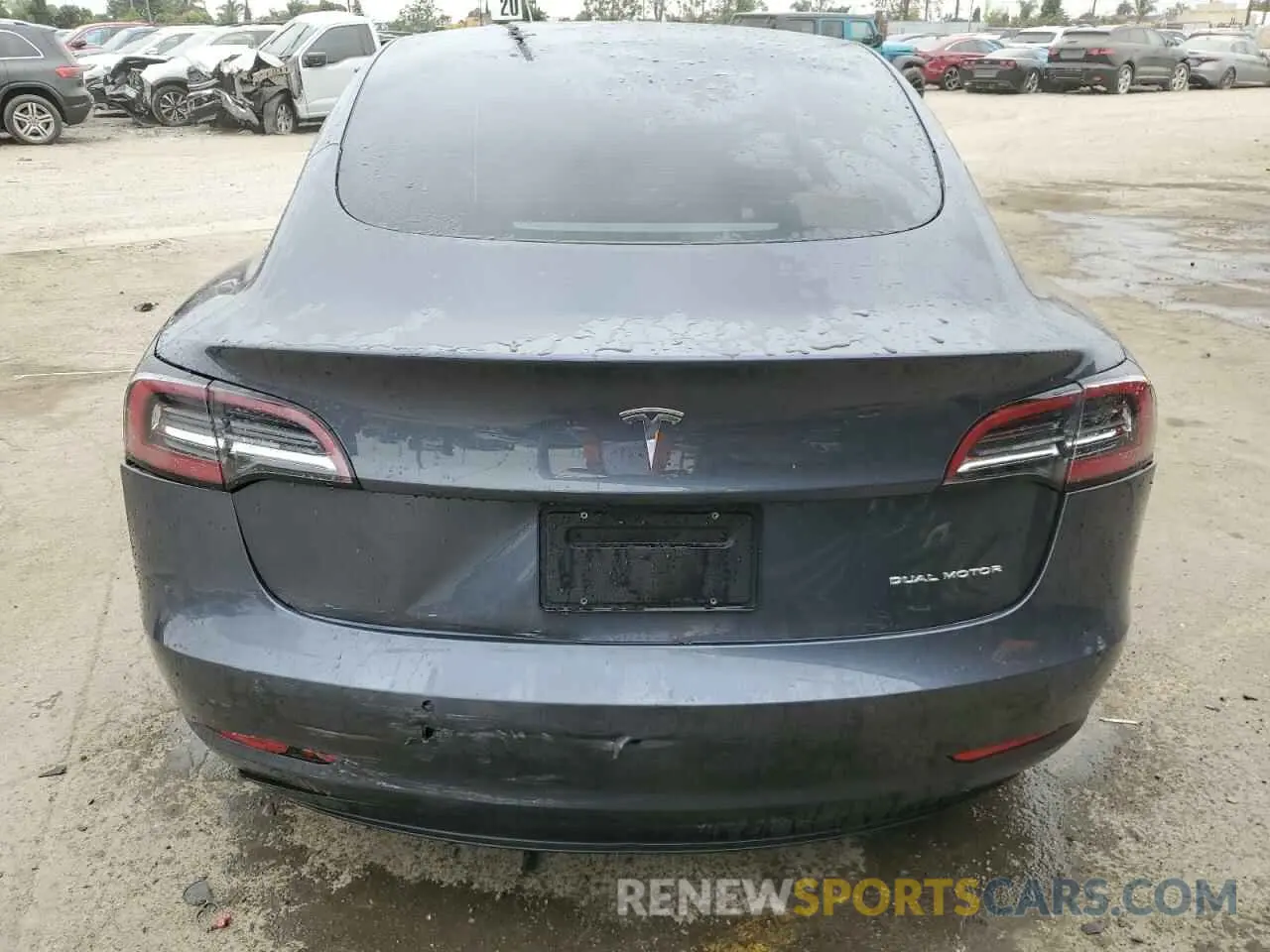 6 Photograph of a damaged car 5YJ3E1EB9NF258816 TESLA MODEL 3 2022