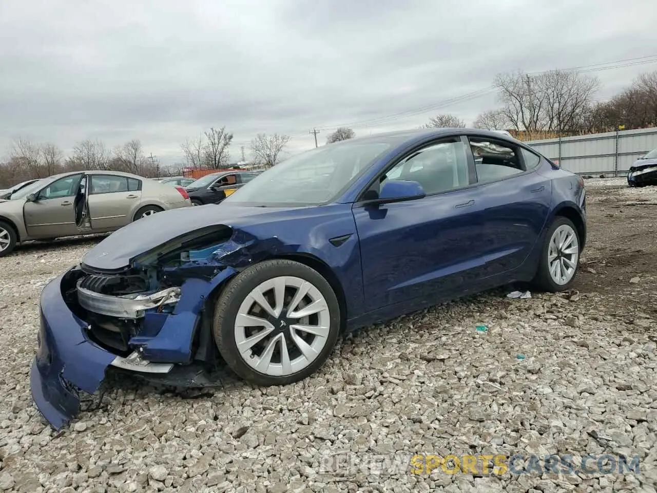 1 Photograph of a damaged car 5YJ3E1EB9NF272070 TESLA MODEL 3 2022
