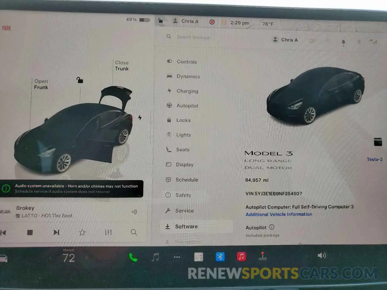 9 Photograph of a damaged car 5YJ3E1EB9NF354607 TESLA MODEL 3 2022
