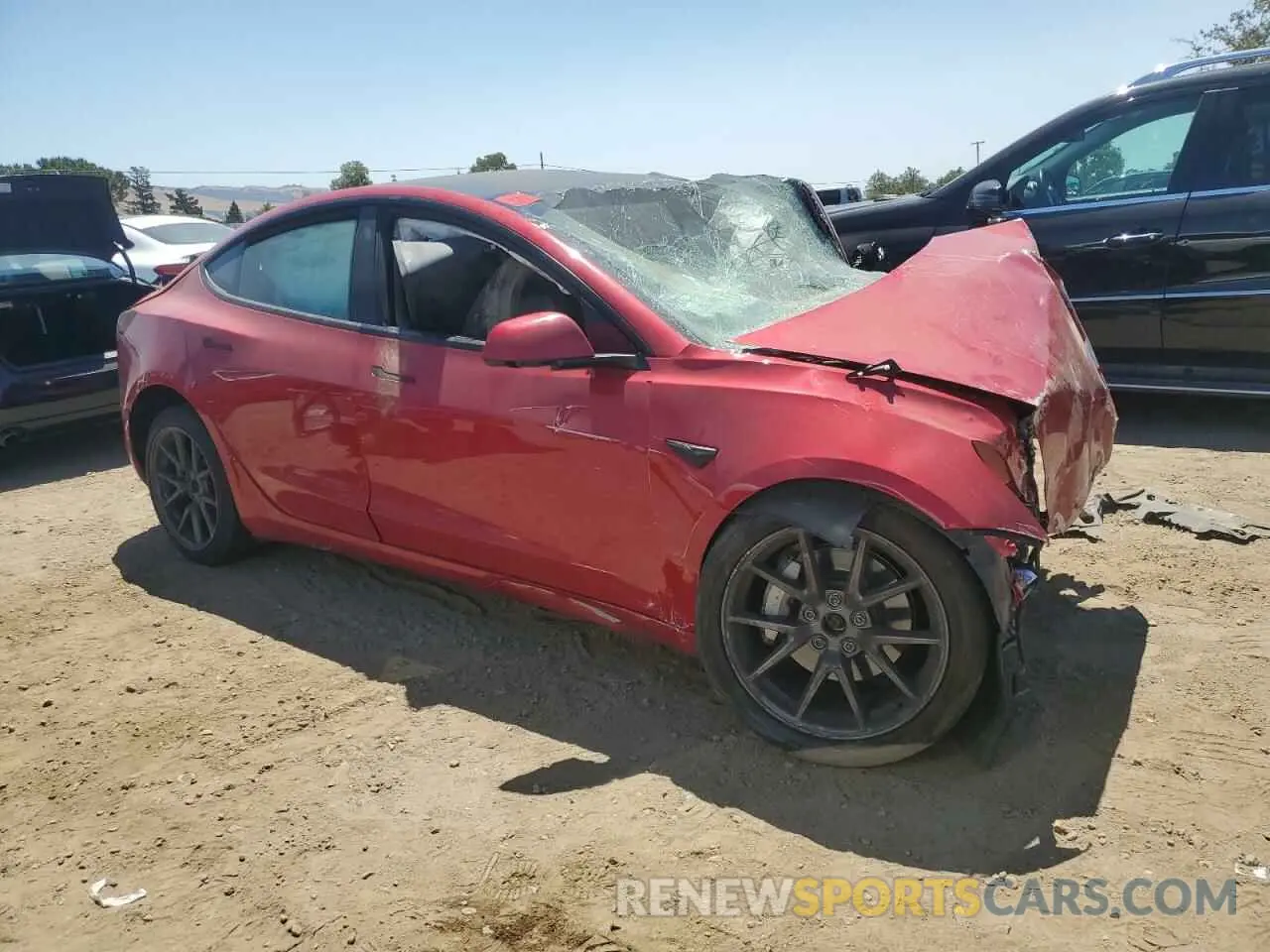 4 Фотография поврежденного автомобиля 5YJ3E1EB9NF357314 TESLA MODEL 3 2022