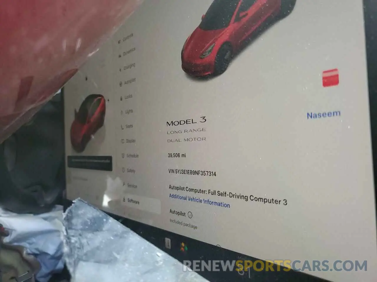 9 Фотография поврежденного автомобиля 5YJ3E1EB9NF357314 TESLA MODEL 3 2022