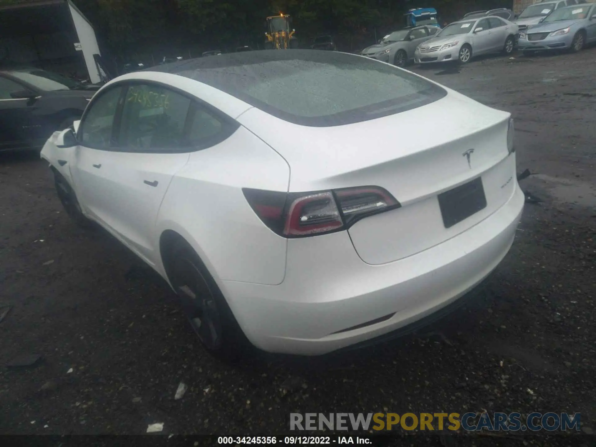 3 Photograph of a damaged car 5YJ3E1EBXNF101134 TESLA MODEL 3 2022