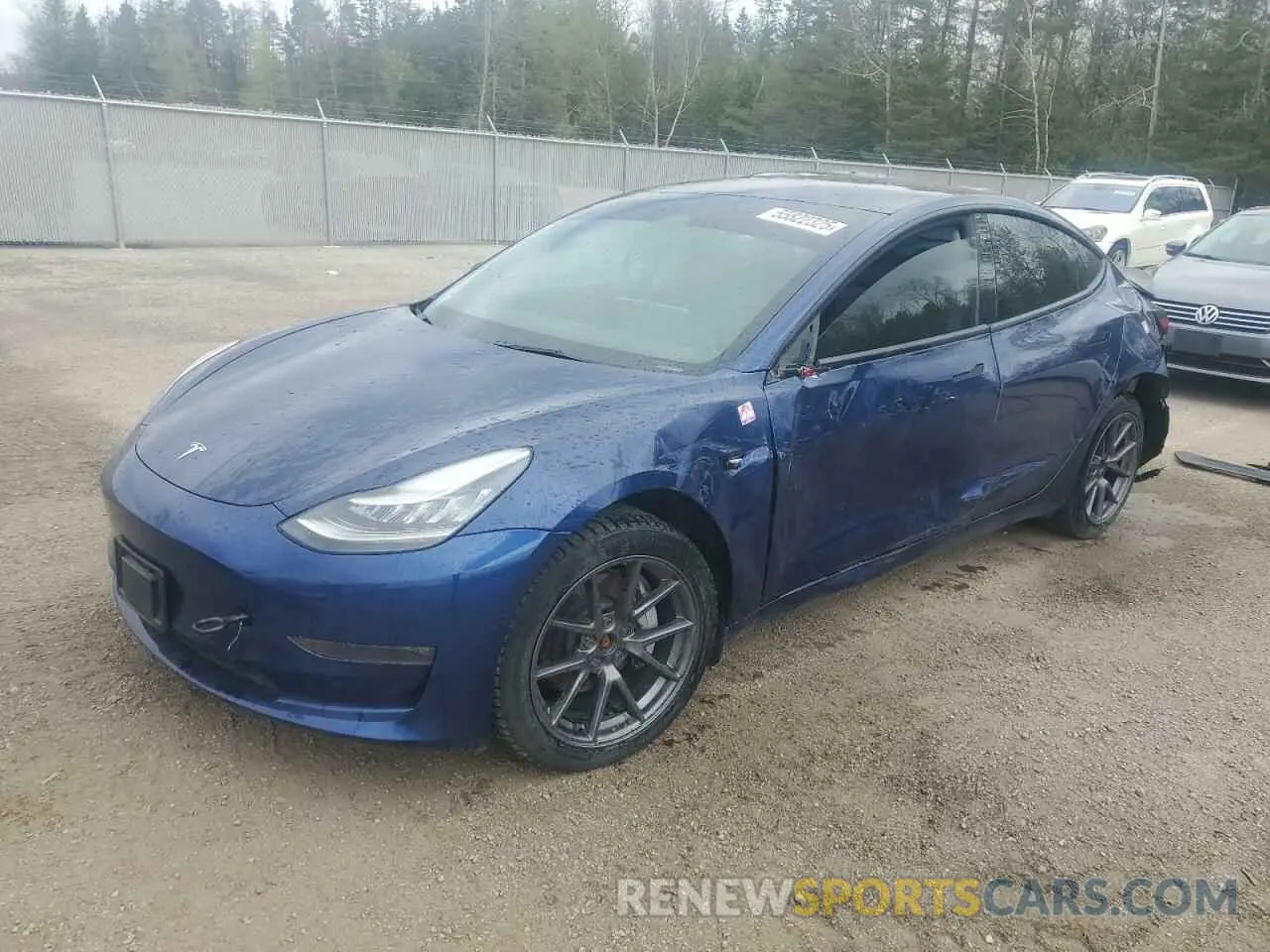 1 Photograph of a damaged car 5YJ3E1EBXNF124378 TESLA MODEL 3 2022