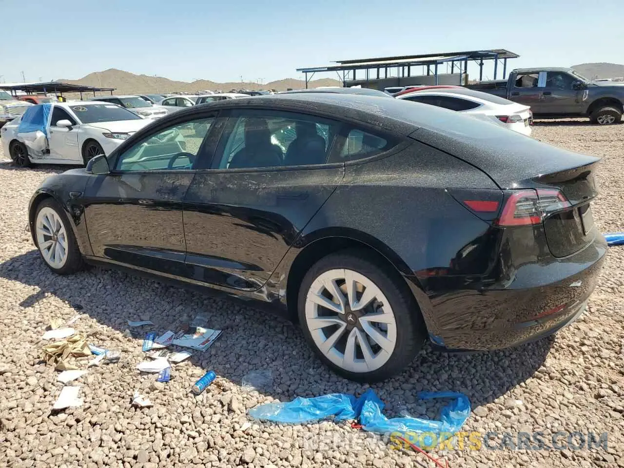 2 Photograph of a damaged car 5YJ3E1EBXNF127250 TESLA MODEL 3 2022