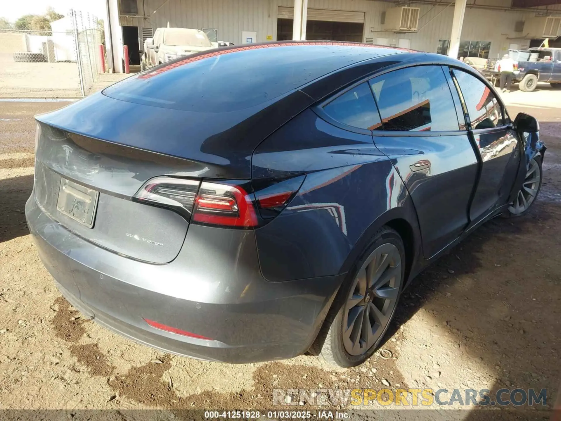 4 Photograph of a damaged car 5YJ3E1EBXNF129693 TESLA MODEL 3 2022