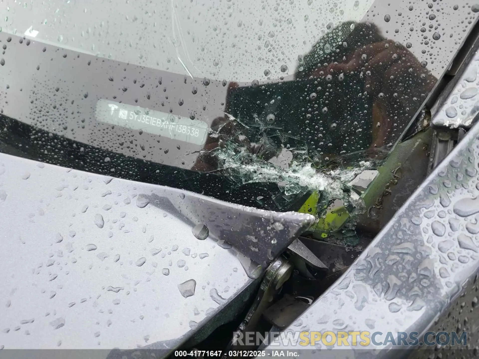 20 Photograph of a damaged car 5YJ3E1EBXNF138538 TESLA MODEL 3 2022