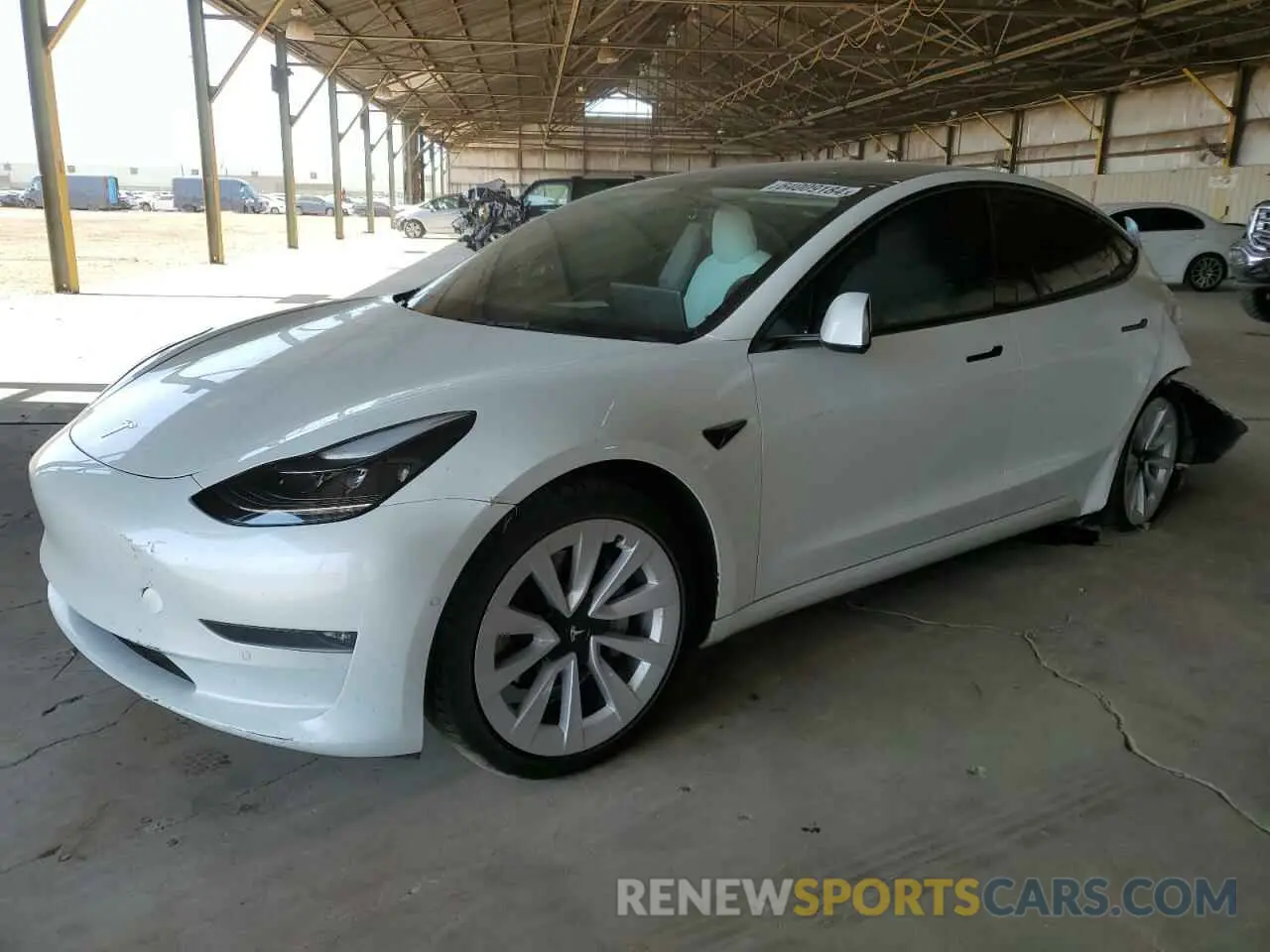 1 Photograph of a damaged car 5YJ3E1EBXNF152097 TESLA MODEL 3 2022