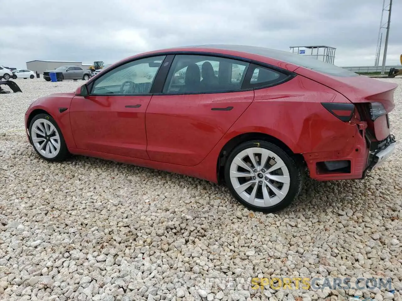 2 Photograph of a damaged car 5YJ3E1EBXNF191675 TESLA MODEL 3 2022