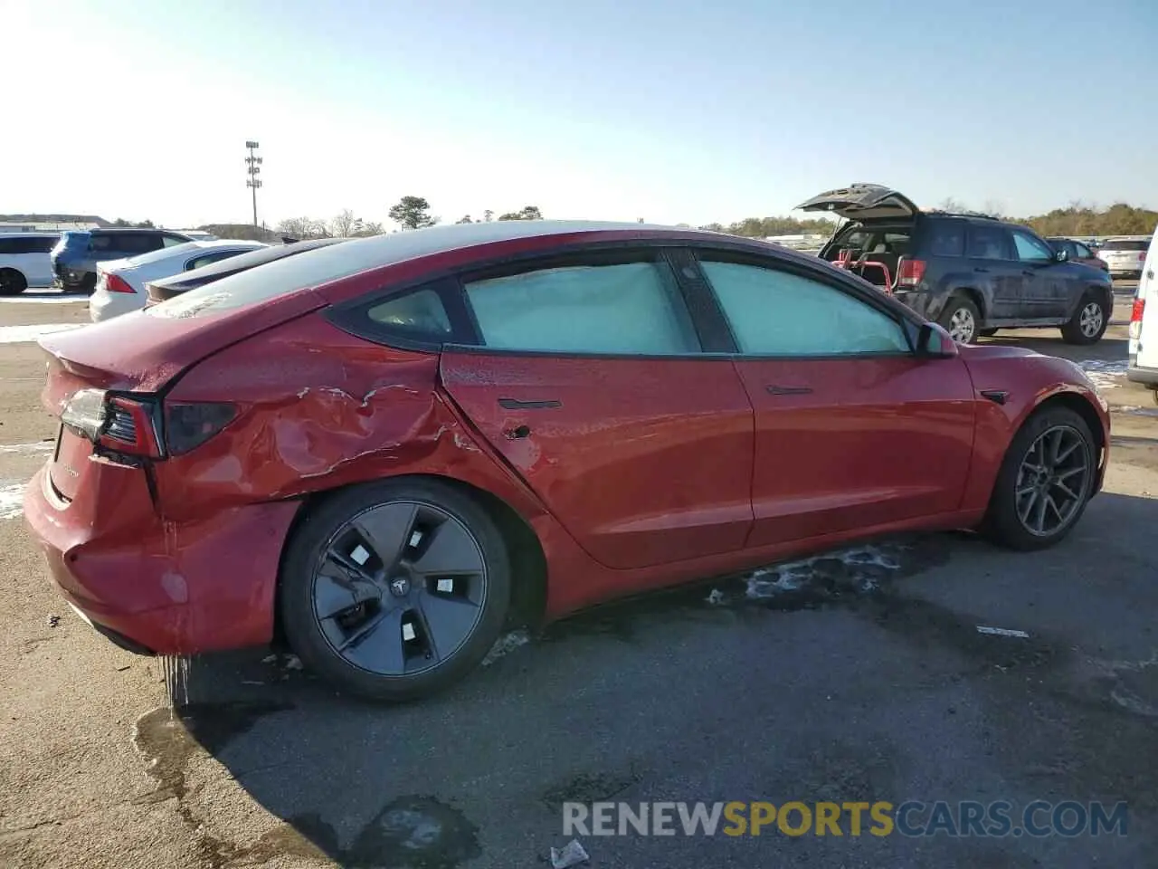 3 Photograph of a damaged car 5YJ3E1EBXNF193765 TESLA MODEL 3 2022