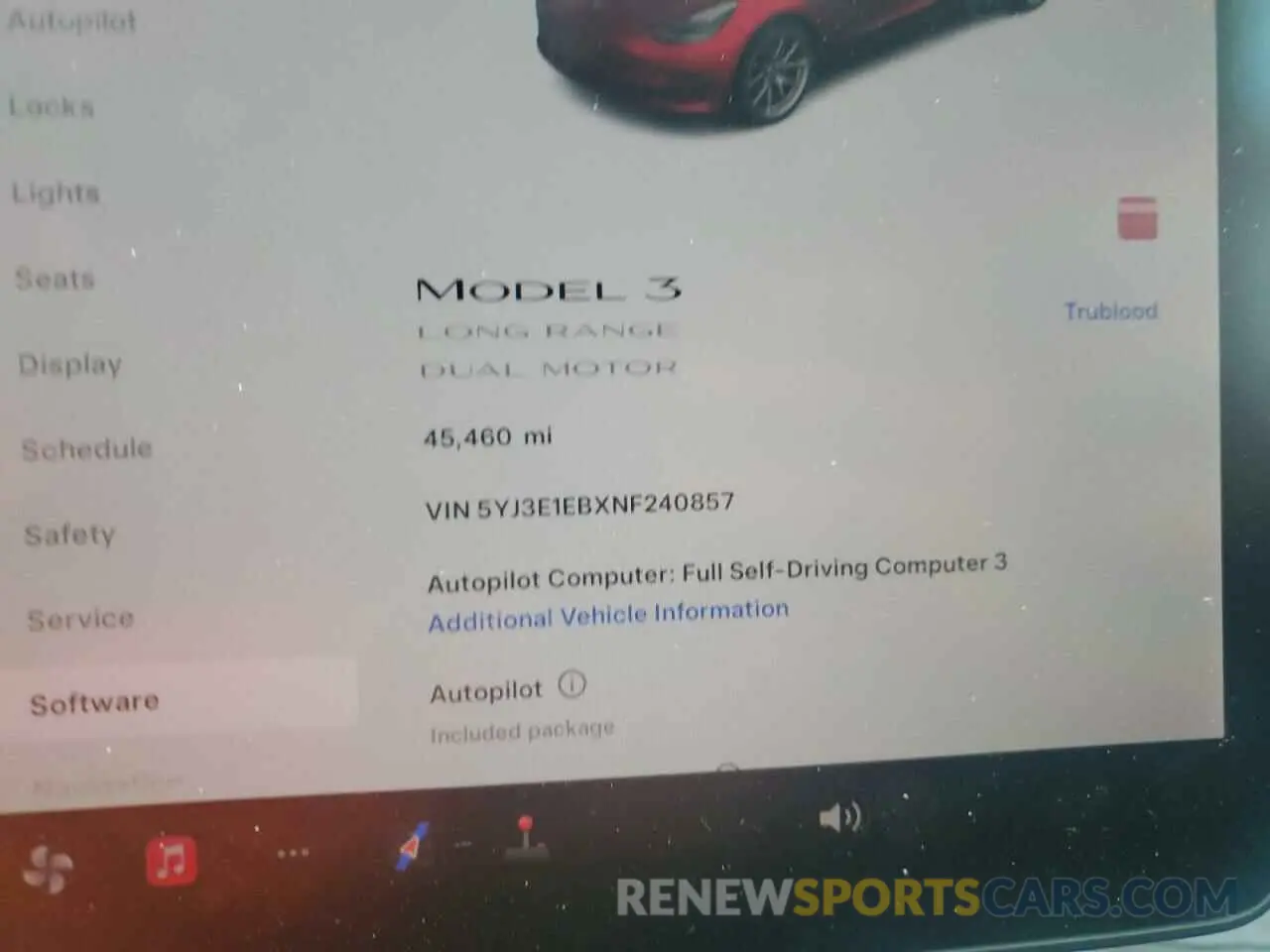 9 Фотография поврежденного автомобиля 5YJ3E1EBXNF240857 TESLA MODEL 3 2022